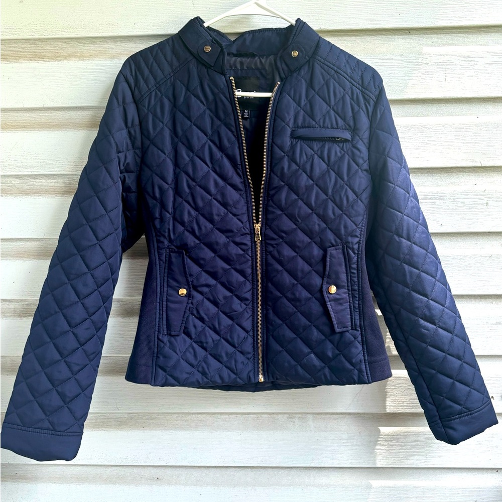 Me Jane blue quilted zipped up jacket size M